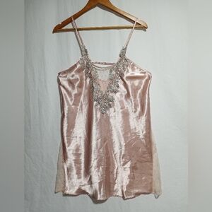 Flora By Flora Nikrooz Pink Lace Lingerie Nightgown Size Large